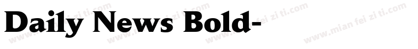 Daily News Bold字体转换